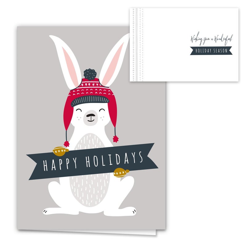 Canopy Street Woodland Animals Holiday Cards / 36 Cards With White Envelopes Pack / 6 Winter Forest Animal Designs/Cheerful Seasonal Verses Inside / 4 5/8" x 6 1/4" Christmas Greeting Card Set - Image 2